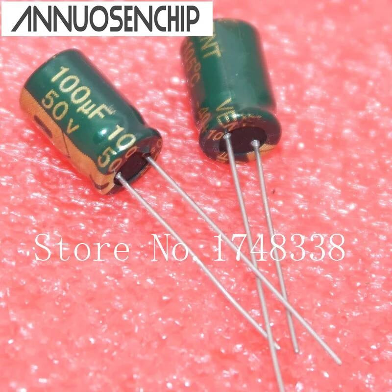high frequency Capacitor 8*12mm 100UF 50V electrolytic High-frequency low-impedance 50pcs