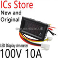Mini Digital Voltmeter Ammeter DC Panel Amp Volt Current Meter Tester 0.28" Blue Red Dual LED Display 100V 10A