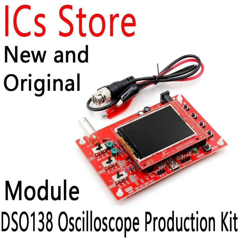 1Set DSO138 2.4" TFT Digital Assembled SMD Soldered Oscilloscope Parts 1Msps With Matching Wire