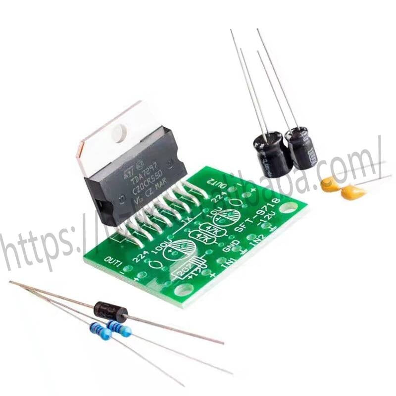 1set TDA7297 Amplifier Board Spare Parts Dc 12V Grade 2.0 Dual Audio Encoding 15w Electronic Diy Kit