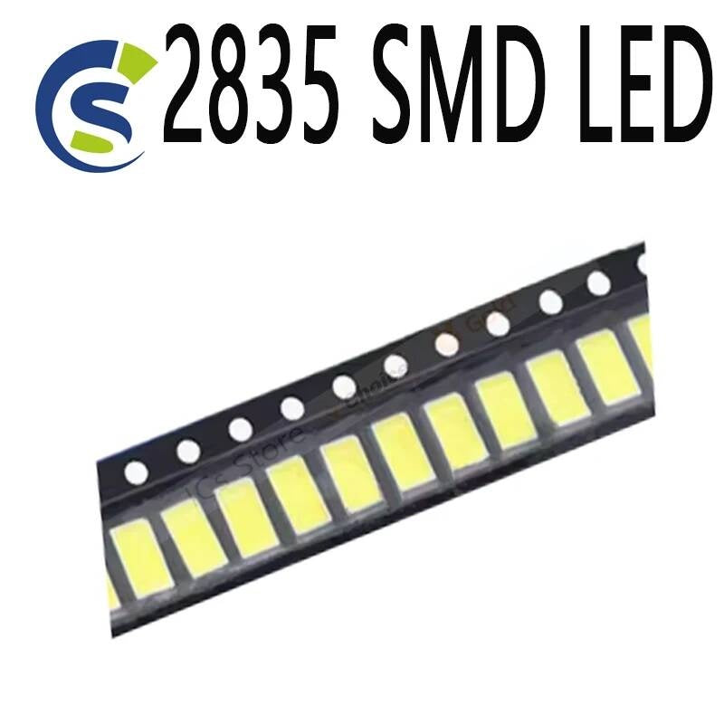 100pcs High Brightness Lamp bead 1W 0.5W 0.2W White 3V 6V 9V 18V 36V 150MA/100MA/30MA/60MA/80MA 6000-6500K Diode 2835 SMD LED