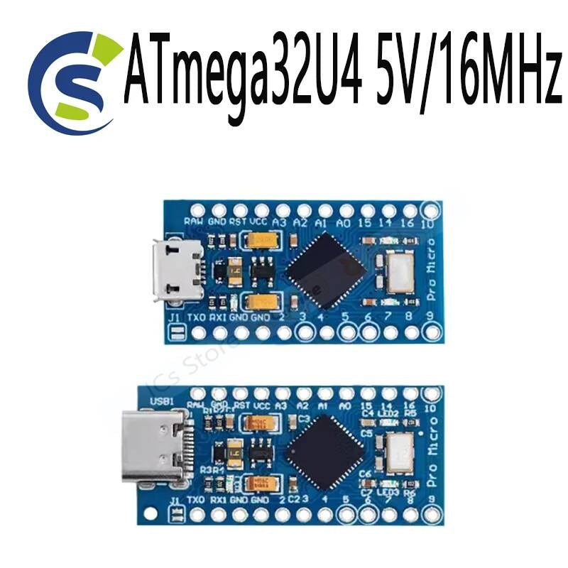 New Pro Micro for arduino Module with 2 row pin header For Leonardo in stock . best quality ATmega32U4 5V/16MHz