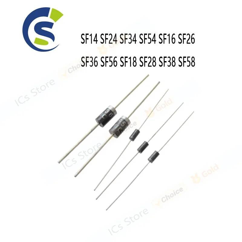 50PCS New and Original Ultra Fast Recovery Diode DO-27 SF14 SF24 SF34 SF54 SF16 SF26 SF36 SF56 SF18 SF28 SF38 SF58