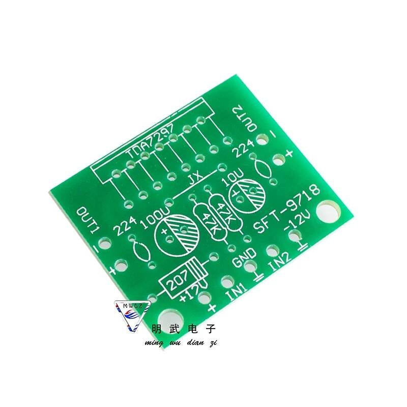 1set TDA7297 Amplifier Board Spare Parts Dc 12V Grade 2.0 Dual Audio Encoding 15w Electronic Diy Kit