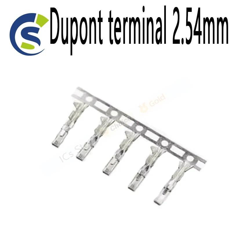 For Half Gold Plated Connector Need Tinniness Copper Metal Terminal Female Or Male Pin Dupont terminal 2.54mm