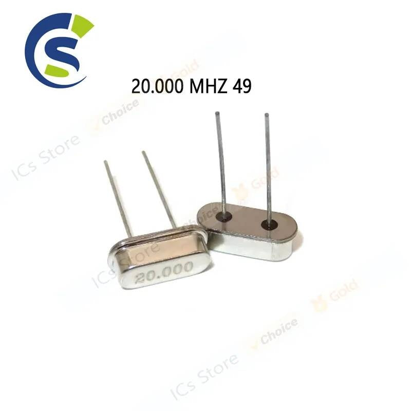 100PCS/LOT 20m 20 to 20.000 MHZ 49 SMD patch passive crystals 20mhz 20.000mhz 49SMD