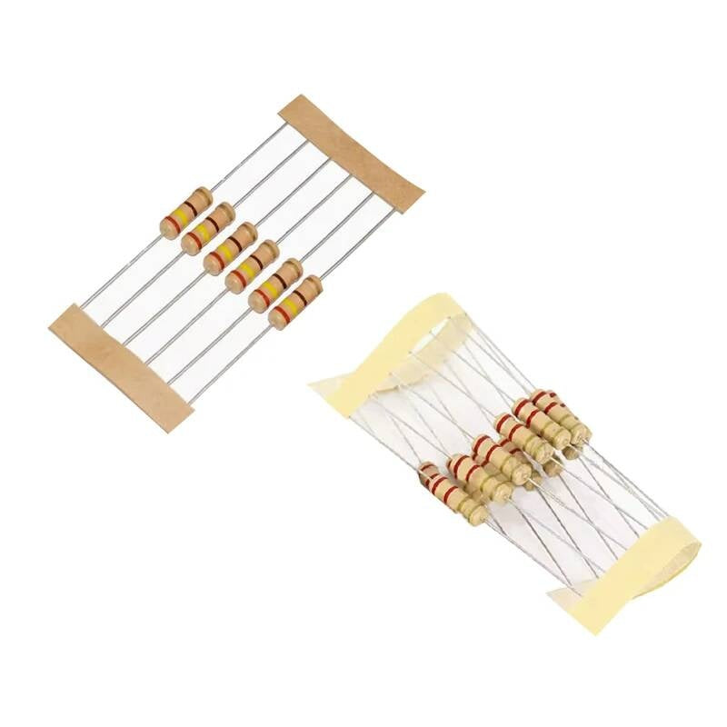 100pcs/lot Carbon Film Resistor 2.2R 10R 22R 47R 51R 100R 150R 470R 1K 4.7K 10K 47K 1 2.2 10 22 47 51 100 150 470 1W 5% 1R ~ 1M