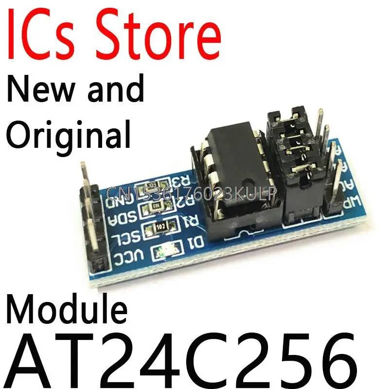 2PCS New I2C IIC Interface EEPROM Memory Module 8P Chip Power Supply Indicator Pull Up Resistor Direct Jumper Setting AT24C256