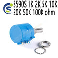 1pcs/lot Precision Potentiometer Adjustable Resistor 3590-2-102 502 103 203 503 104 3590S 1K 2K 5K 10K 20K 50K 100K ohm