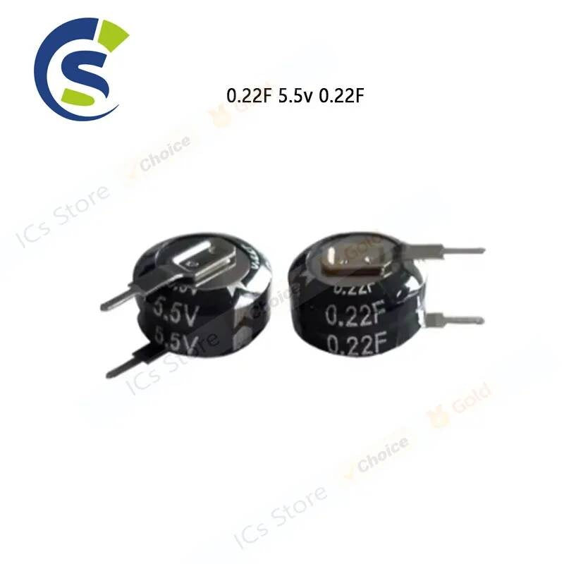 10pcs 5.5v farad CAP 0.22F super double layer capacitor H type supercapacitor