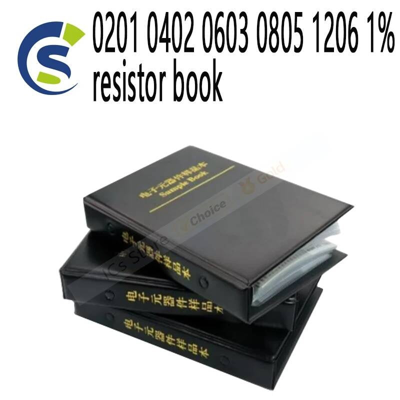 full series empty Sample Book Kit smd resistors 0R~10M 170values x50pcs x25pcs 0201 0402 0603 0805 1206 1% resistor book