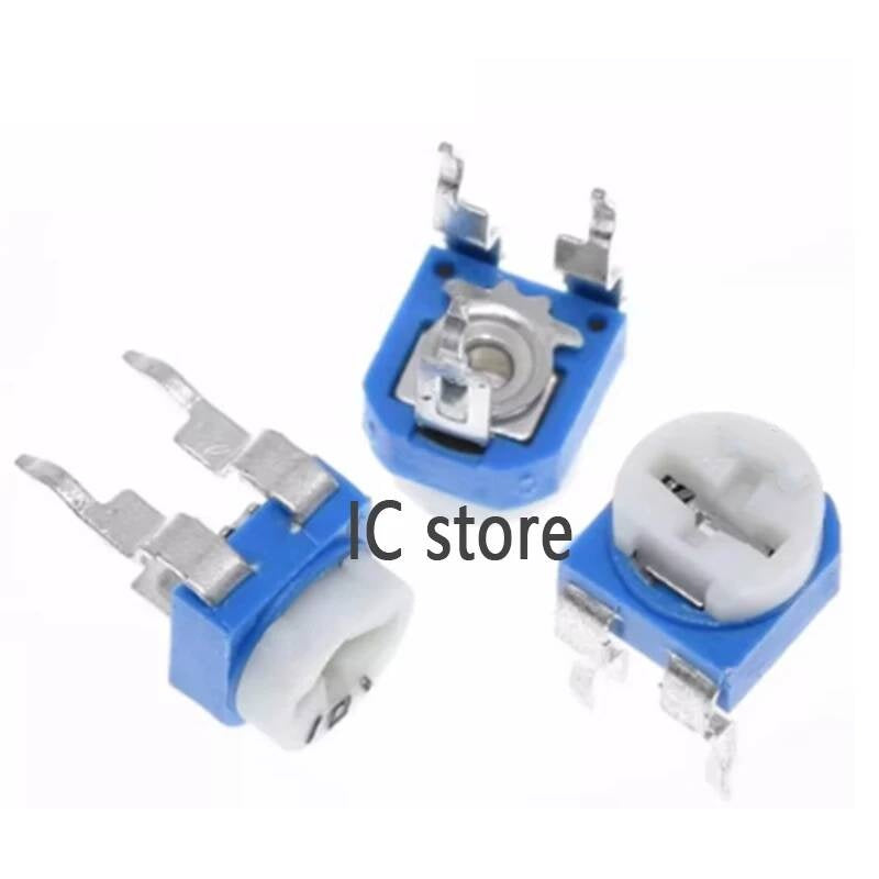 10pcs/lot RM-065 ohm Trimpot Trimmer Potentiometer variable resistor RM065 100 200 500 1K 2K 5K 10K 20K 50K 100K 200K 500K 1M