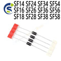 20pcs DIP super fast recovery diode 400/600V 1A2A3A5A SF14 SF24 SF34 SF54 SF16 SF26 SF36 SF56 SF18 SF28 SF38 SF58