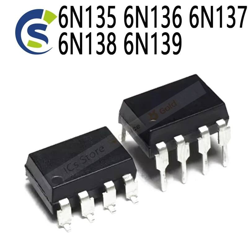 10pcs/lot DIP-8 6N135S 6N136S 6N137S 6N138S 6N139S SOP-8 Optocouplers 6N135 6N136 6N137 6N138 6N139